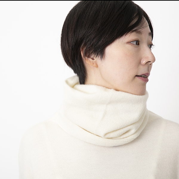 【新聞掲載商品】el alto/カシミヤ100%リブスヌード